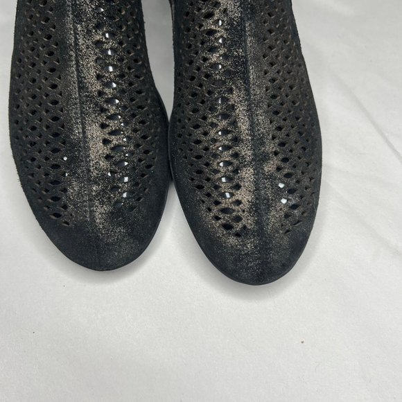 Sesto Meucci Womens Metalic Leather Cutout Loafers Flats Size 10 - Picture 3 of 9